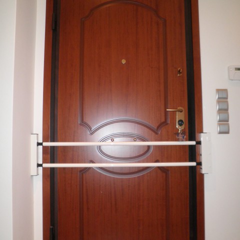 Security bars for a main entrance door